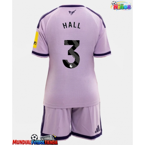 Camiseta Newcastle United Lewis Hall #3 Tercera Equipación Replica 2026-27 para niños mangas cortas (+ Pantalones cortos)